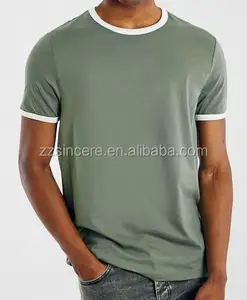 Khaki And Ecru Ringer T-Shirt Khaki And Ecru Ringer T-Shirt