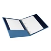 Simple Royal Blue Leather Cover Folder Shape 4 Binder Ring