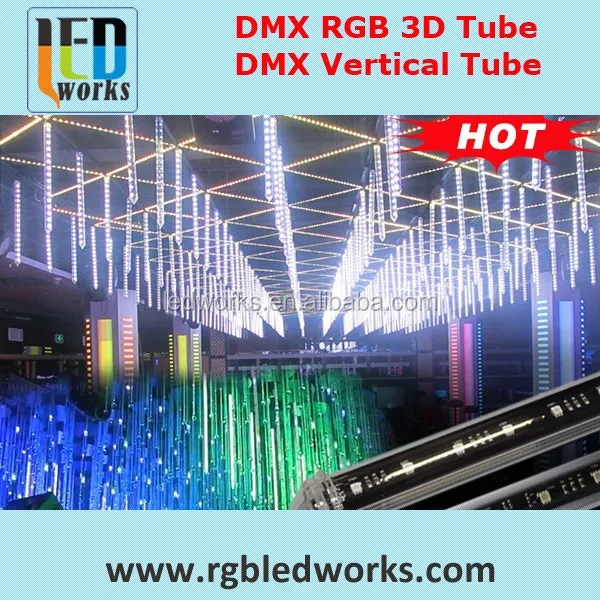 
dmx 3D vertical tube,led stage lights with laser series 