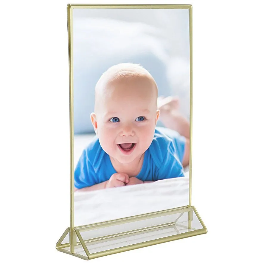 Super Star Quality Clear Acrylic Double Sided Frames Display Holder