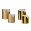 Metalized ABS disc top cap, press cap