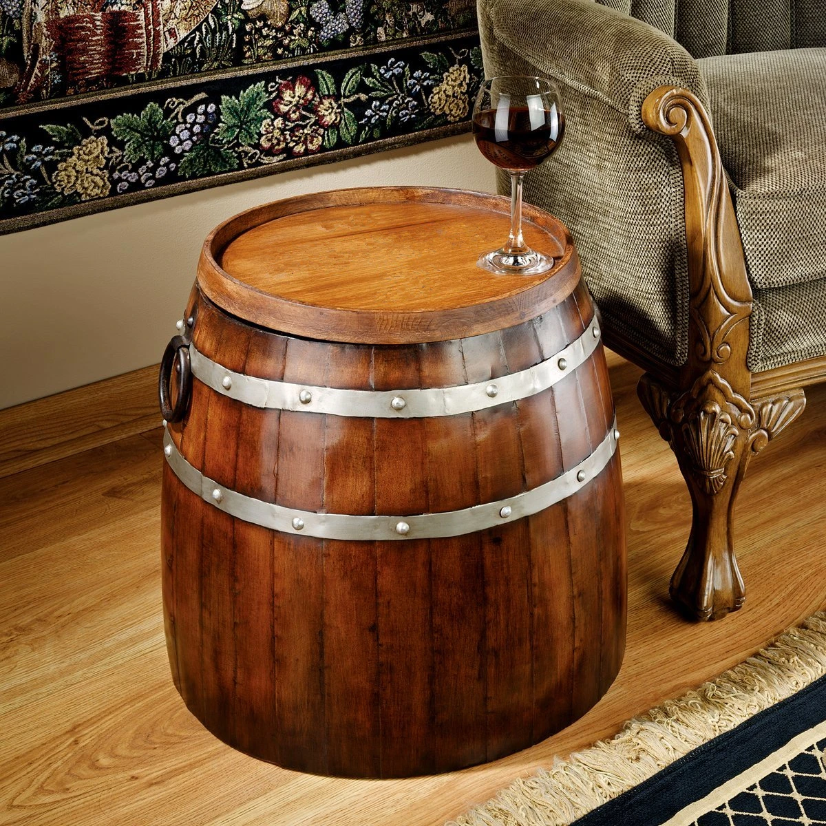 Customized Size Barrel Shaped Wooden Big Whiskey French Wine Barrel Side Table Buy Barrel Table