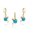 64072-xuping fashion dubai gold jewelry set latest beautiful cheap crystal flower jewelry set