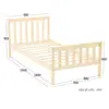3FT Single Bed Solid Pine Wooden Frame with Footboard | Perfect for Kids and Adults | Fits 90 x 190cm Mattress
