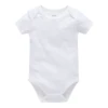 Blank Baby Romper Unisex Newborn Baby Clothing Short Sleeve Cotton Summer Plain Baby Clothes