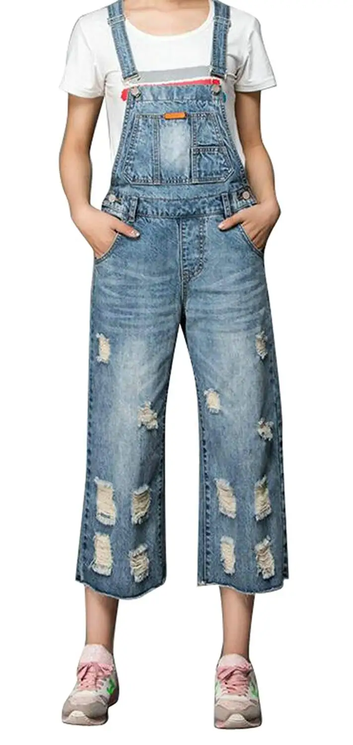 Pandapang Women Corduroy Adjustable Strap Loose Fit Casual Braces Bib Overalls