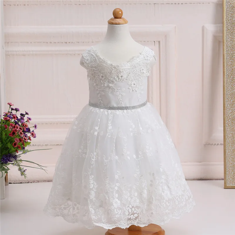 embroidered flower girl dress
