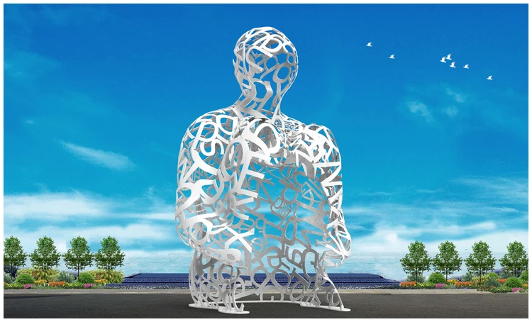 Sculture Moderne In Metallo Human Body Abstract Art Sculpture Metal Modern Abstract Sculpture