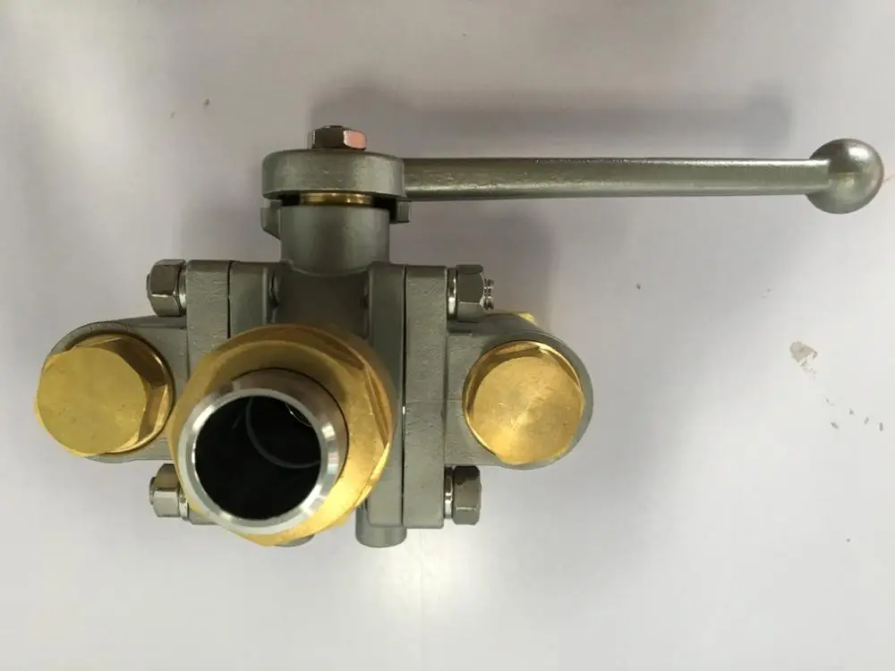 DQS25 SS304 Cryogenic 3 way Diverter valve for liquid gas storage