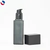 Care Cream Use Matte Black Cosmetic 30Ml Matte Black Glass Bottle With Pump