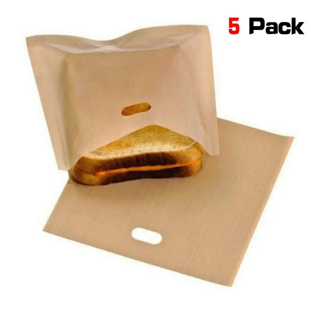 KisSealed Toaster Bags,Pack of 20 Non Stick Toaster Bags Reusable and Heat Resistant Easy to Clean,Perfect for Sandwiches Pastries Pizza Slices Chicken Nuggets Fish Vegetables Panini /& Garlic Toast