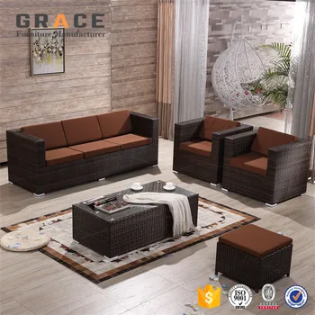 Durable Rattan Furniture Home Used Rattan Wicker Sofa Sets For