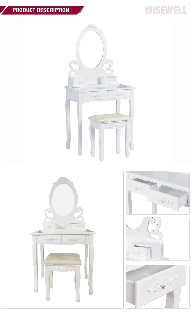 Various type cheap price modern bedroom dressing table with drawers