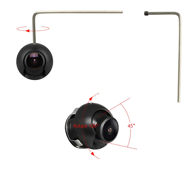 Ip68 Waterproof Car Back Up Camera With 360 Degree All Round View