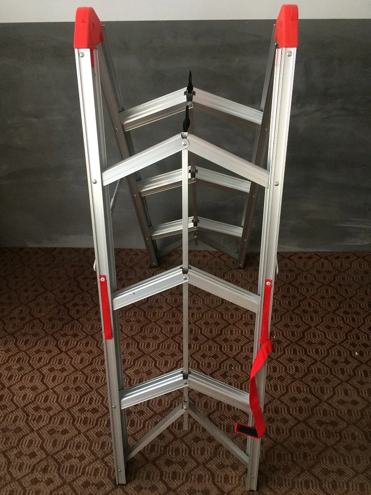 Lightweight Folding Free Standing A Type Ladder,Fold Up Stairs,Small