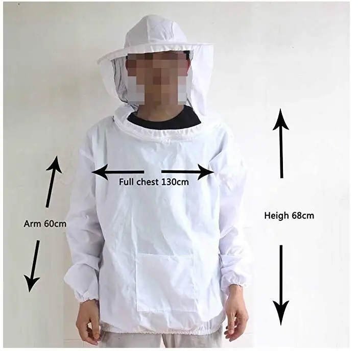 Beekeeping Kit Bee Keeping Suit Jacket& Gloves& Hive Brush& J Hook Beekeeper LD 