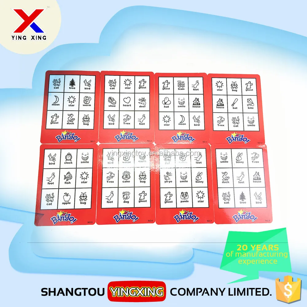 English Words Card Bingo Game For Kids Spin Board To Get