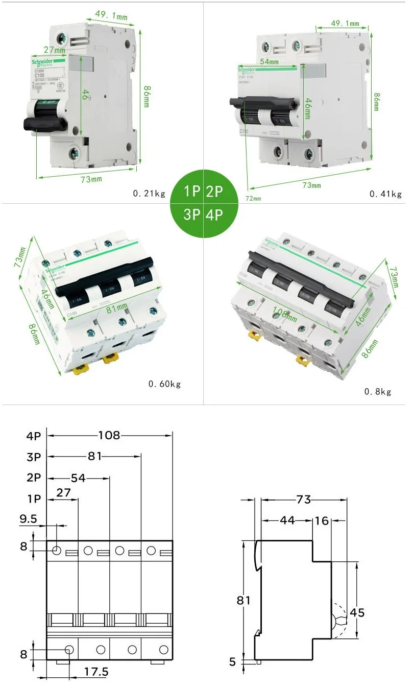 Ic65n C120hd Mcb Rated Current 3p 125a Buy Mcb,Ic65n C120h Mcb,Ic65n