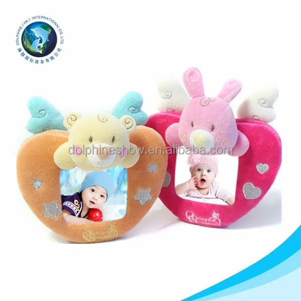 Plush Material Safe For Kids Love Photo Frame Plush Toy Picture Frame