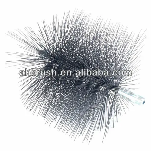 Wholesale cylinder type steel wire chimney brushes Household nylon chimney sweep brush