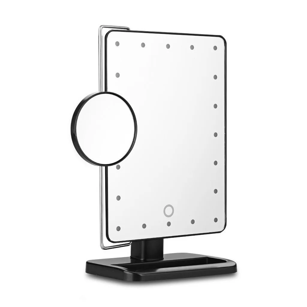 Aa Batteries Operate 20x Magnifying Led Makeup Mirror With Light Buy