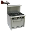 Heavy Duty Range Restaurant Equipment Kitchen Burner Fast Food 6 Burner Gas Stove With Oven