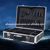 Sunrise Silver Interchangeable Stackable Tray Dot Pattern Professional Aluminum Cosmetic Makeup Case With Dividers - E3303