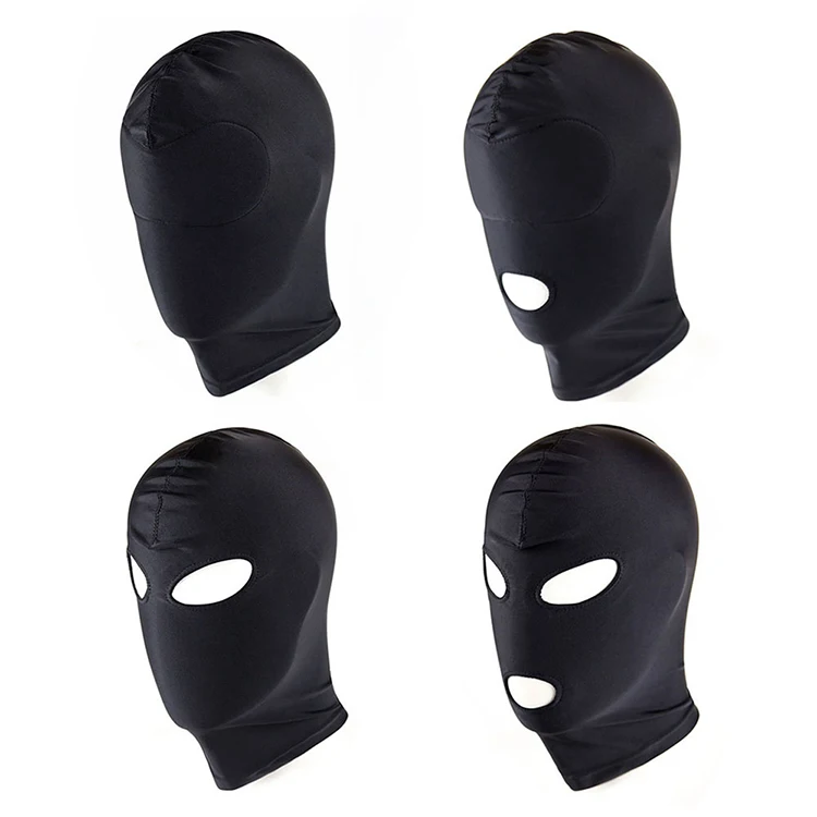 Adult Leather Sex Head Mask Slave Nylon Sm Bondage Erotic Headgear For Couple Restraint Hood