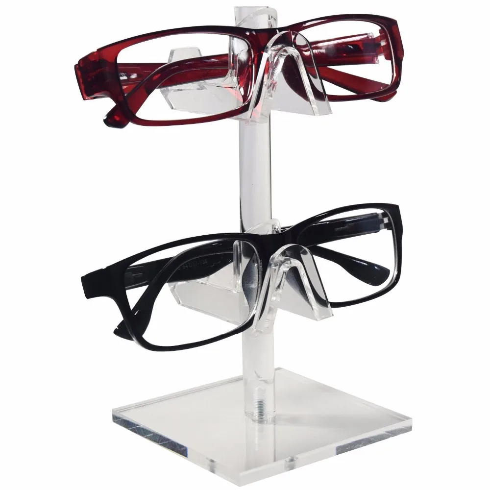 Countertop Acrylic Eyeglasses Holder Sunglass Stand Display Shelf 3 Frame Riser Frames Display 9745