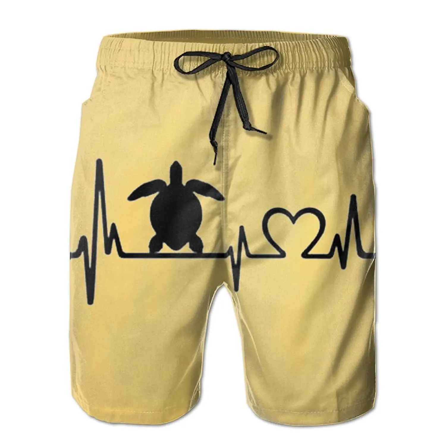 SARA NELL Mens Shorts Flamingo Couple Quick Dry Swim Trunks Beach Board Shorts White