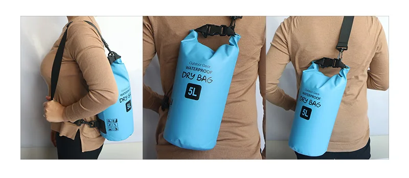 Custom Logo Outdoor Boating Camping Swimming PVC Waterproof Backpack Dry Bag
