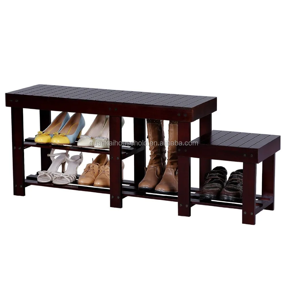 New 6 Pairs 3 Tiers Wood Shoe Storage Bench Furinno Pine Solid Wood Shoe Rack Buy Kayu Sepatu Stroage Bangku Kayu Rak Sepatu Bangku Industri Penyimpanan Product On Alibaba Com