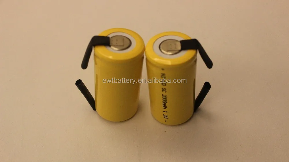 Nicd Sub C Battery 1.2v 2000mah Nicd Sub C Rechargeable Battery With Solder Tab Buy Nicd Sub