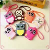 Personalized owl shaped key chain rings bulk Wholesale cheap Hot Sale Cheap Bulk Custom silicone key chain ring