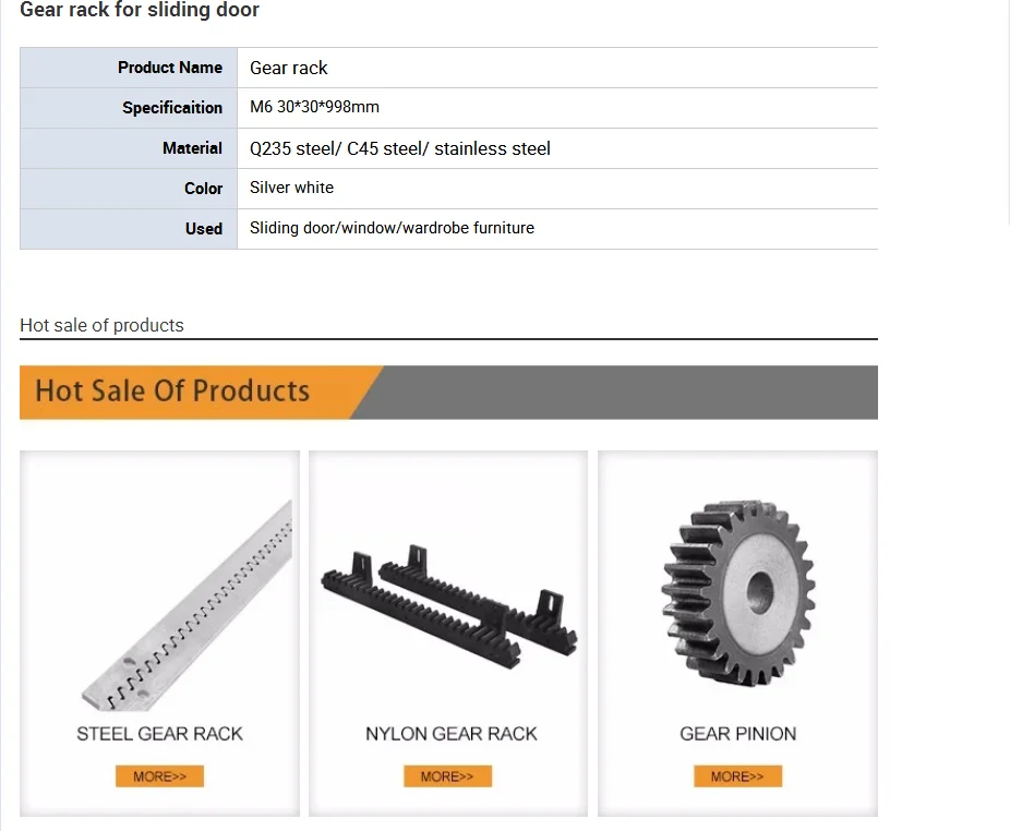Strait Gear Rack Welding Straight Gear Rack with Heat Treatment for CNC