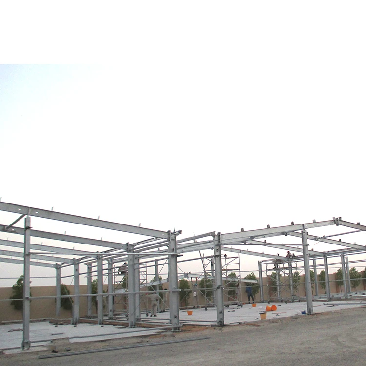 Prefabricated Large Span Poultry Building Steel Structure Hotel Warehouse
