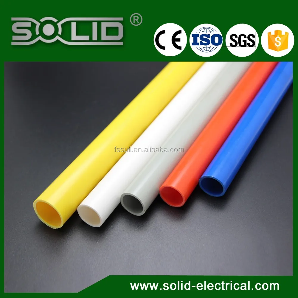 Orange Heavy Duty Pvc Electrical Conduit Hot Melt Connection Pvc Pipe