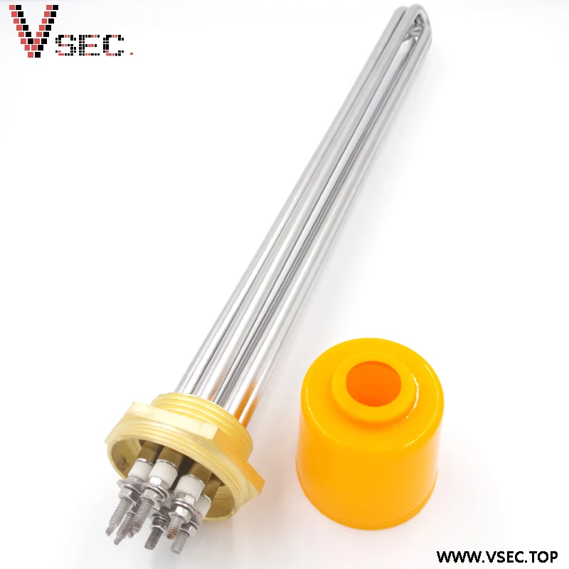 380v 3 Phase 6kw Bsp Threaded Immersion Heater For Autoclave Boiler