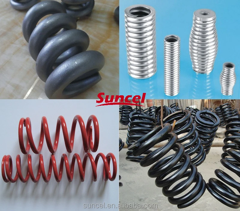 Red Color Pvc Coated Compression Spring For Bike Or Bicycle Damper