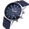 2019 Luxury Brand Men Quartz Watches Genuine Leather Waterproof Casual Wrist Watches for Man Sport relojes Outdoor Clock