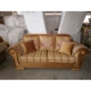 A1035 Import Stylish Villa Furniture Classic Sofa Set Solid Wood Frame Cloth Sofa