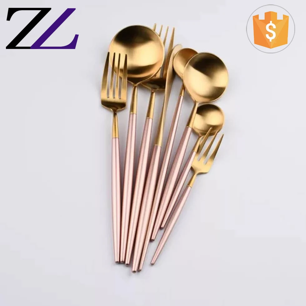 Party Decoration Wedding Wholesale Luxury Gold Spoon Edible Cutlery 304