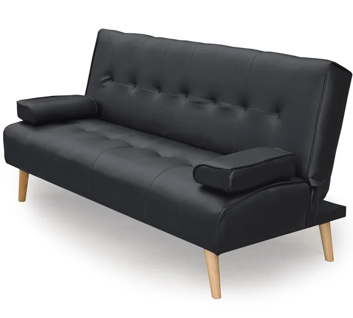 Sunny furniture best selling leather sofa bed with four wood legs