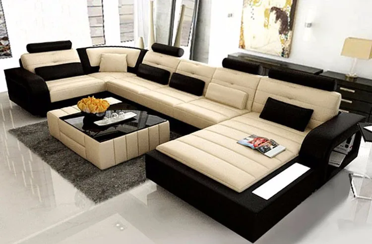 customized luxury furniture l shaped corner couch korean style sofa set ...