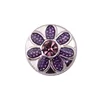 Wholesale Fashion Custom 20mm Round Purple Jewel Snaps Jewelry For Bracelet