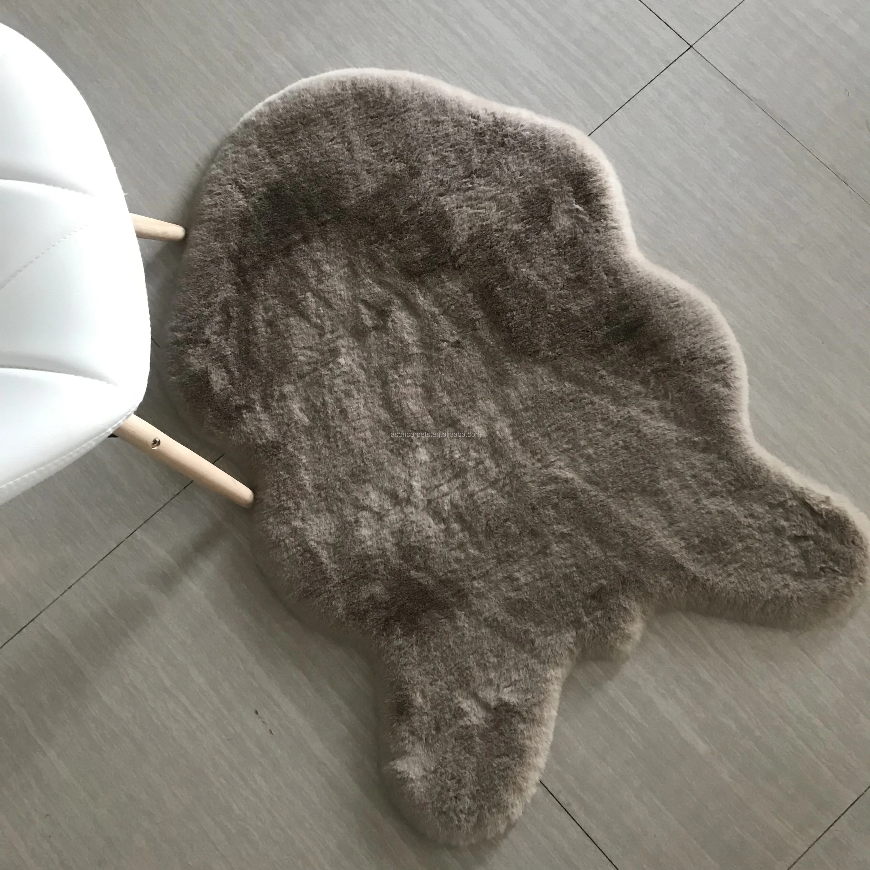 Amazon Hot Selling Polyester Rugs Beige Faux Rabbit Fur Rug Buy Faux