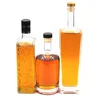 square shape premium heavy cork top delicate taper 750 ml 700 ml spirits vodka gin liquor glass bottle