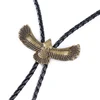 Custom fashion masonic eagle metal cowboy bolo tie with leather chain