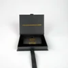 Custom rigid book shape black cardboard packaging credit vip card gift box