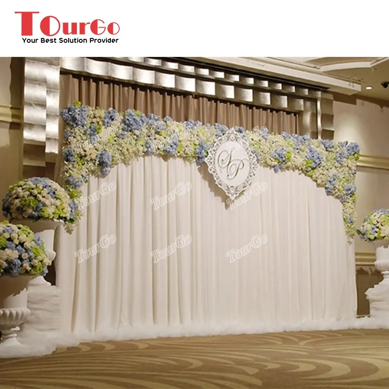 Tourgo Diy Indian White Backdrop With Led Light For Church Wedding